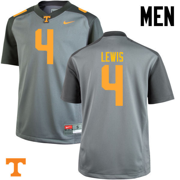 Men #4 LaTroy Lewis Tennessee Volunteers College Football Jerseys-Gray